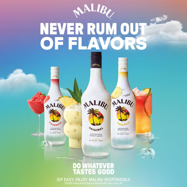 Malibu là top những chai rum được yêu thích trên toàn thế giới